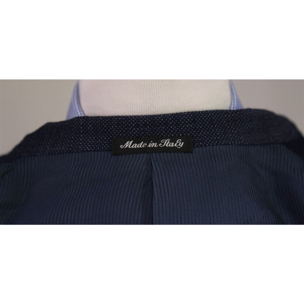 Pal Zileri Navy Blue Knit Woven Wool 3-Btn Sportcoat Blazer 44L - Picture 9 of 9